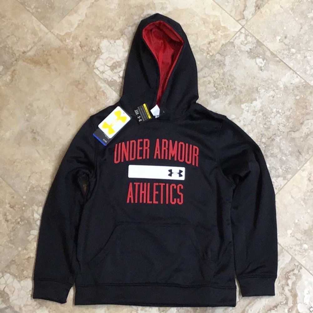 Boy’s NWT YM Under Armour black hoodie brand new!